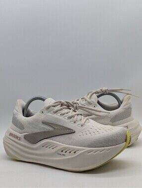 Brooks Women's Running Shoes in Off-White with Yellow Accent